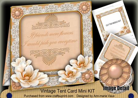 Borange Magnolia If Friends Were -  7in Tent Card Mini Kit
