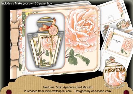 Peach Rose Perfume 7x5inch Aperture Card Mini Kit