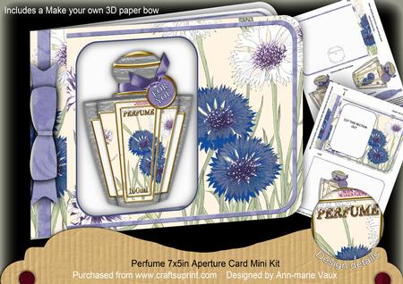 Cornflowers Blue Perfume 7x5inch Aperture Card Mini Kit