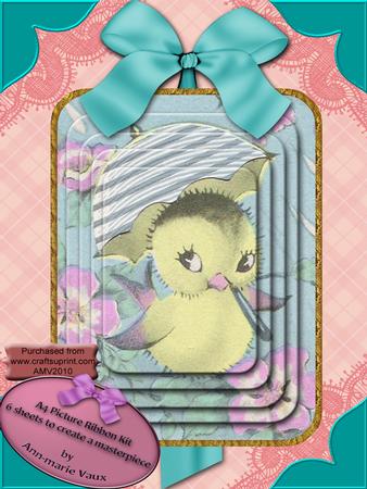 Little Chick A4 Decoupage Card Front Kit