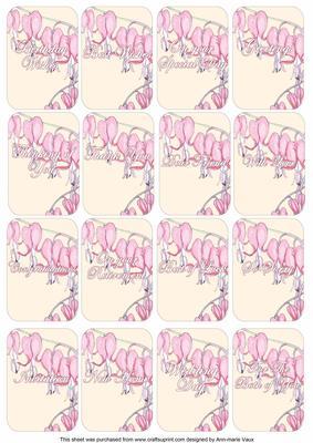 Bleeding Heart Matching Floral Perfume Mixed Sentiment Cards