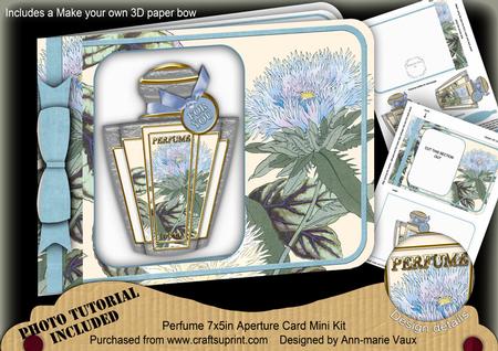 Blue Aster Perfume 7x5inch Aperture Card Mini Kit