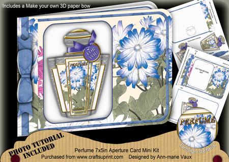 Blue Daisies Perfume 7x5inch Aperture Card Mini Kit