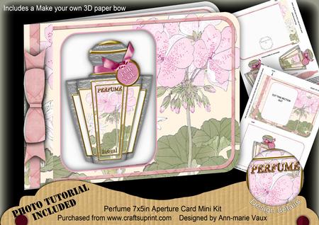 Pink Geranium Perfume 7x5inch Aperture Card Mini Kit