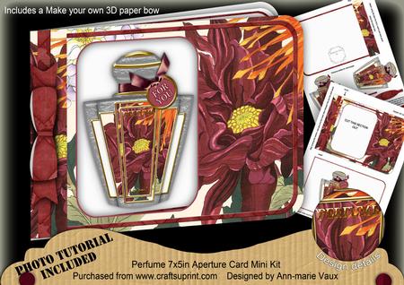 Plum Dahlia Perfume 7x5inch Aperture Card Mini Kit