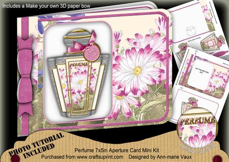 Pink Daisy Perfume 7x5inch Aperture Card Mini Kit