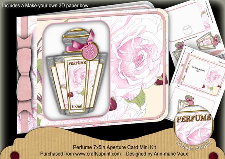 Pink Rose Perfume 7x5inch Aperture Card Mini Kit