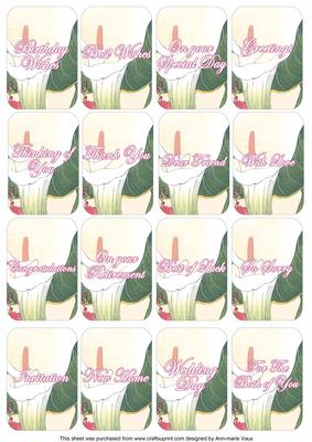 Cala Lily Matching Floral Perfume Mixed Sentiment Cards