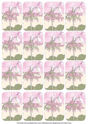 Pink Geraniums Matching Floral Perfume Mixed Sentiment Cards