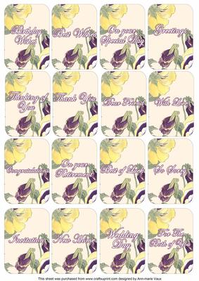 Pansies Matching Floral Perfume Mixed Sentiment Cards