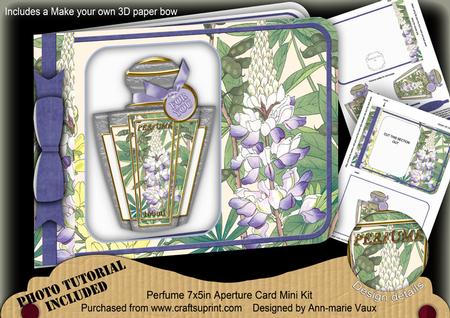 Blue Lupin Perfume 7x5inch Aperture Card Mini Kit