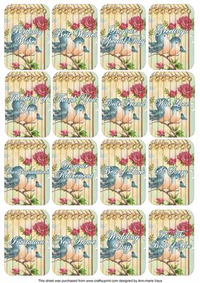 Birdcage Matching Floral Perfume Mixed Sentiment Cards