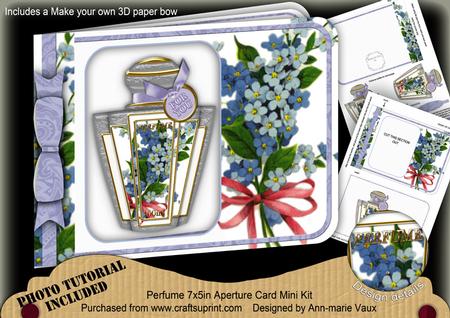 Blue Fmknots Perfume 7x5inch Aperture Card Mini Kit