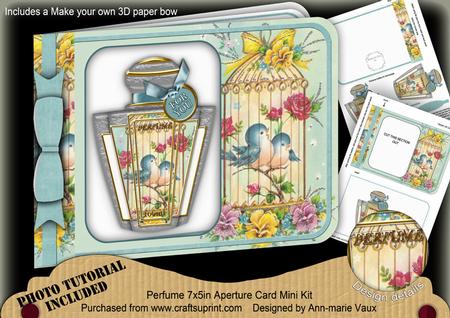 Birdcage Teal Perfume 7x5inch Aperture Card Mini Kit