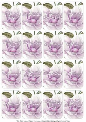 Lilac Magnolia Matching Floral Perfume Mix Sentiment Cards