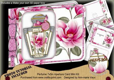 Cerise Magnolia Perfume 7x5inch Aperture Card Mini Kit