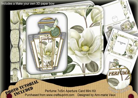 Olive Magnolia Perfume 7x5inch Aperture Card Mini Kit