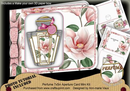 Pink Magnolia Perfume 7x5inch Aperture Card Mini Kit