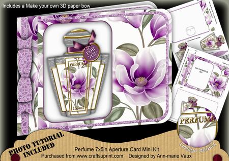 Purple Magnolia Perfume 7x5inch Aperture Card Mini Kit