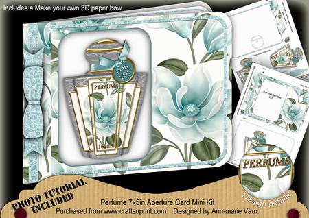Teal Magnolia Perfume 7x5inch Aperture Card Mini Kit