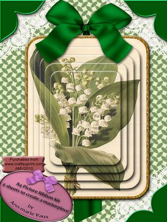 Lily of the Valley A4 Decoupage Card Front Kit