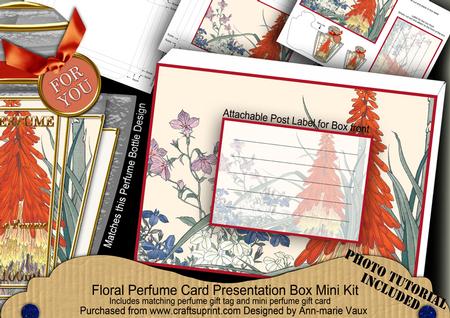 Red Hot Poker Floral Perfume Presentation Box