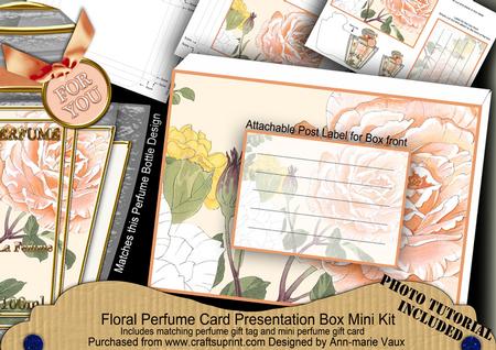 Peach Rose Floral Perfume Presentation Box