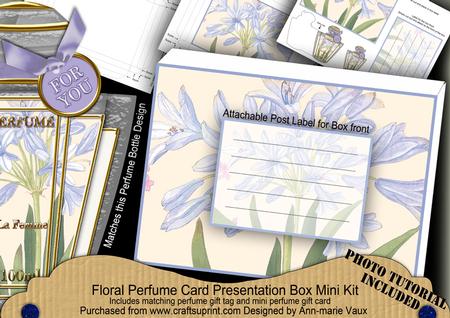 Blue Agapanthus Floral Perfume Presentation Box