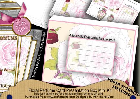Pale Pink Rose Floral Perfume Presentation Box