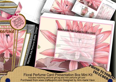 Water Lily Pink Floral Perfume Presentation Box