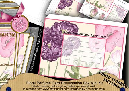Pink Poppy Floral Perfume Presentation Box
