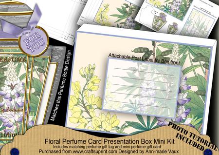 Blue Lupin Floral Perfume Presentation Box