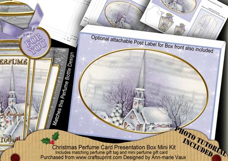 Christmas Blue Village Perfume Presentation Box