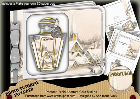 Christmas Ice Church Perfume 7x5inch Aperture Card Mini Kit