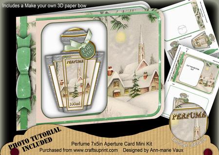 Christmas Winter Pub Perfume 7x5inch Aperture Card Mini Kit