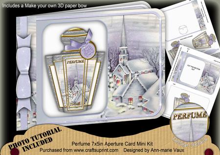 Christmas Bluevillage Perfume 7x5inch Aperture Card Mini Kit