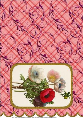 Anemones A5 Scalloped Edge Card