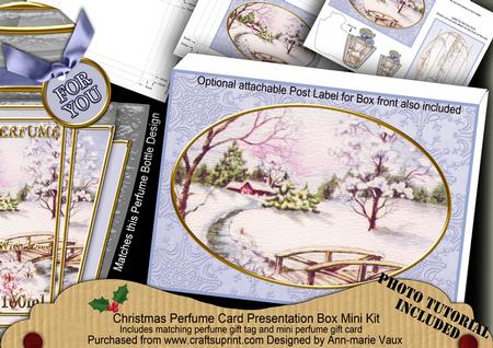 Christmas Blue Snowscene Perfume Presentation Box