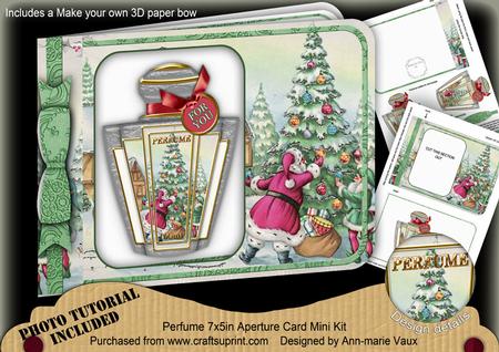 Santas Tree Perfume 7x5inch Aperture Card Mini Kit