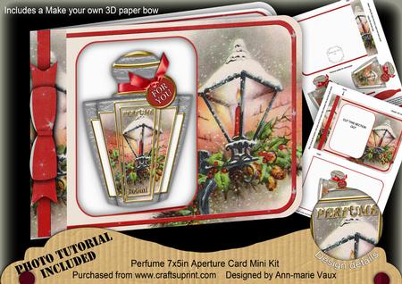Christmas Lantern Perfume 7x5inch Aperture Card Mini Kit