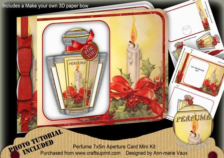 Single Candle Perfume 7x5inch Aperture Card Mini Kit