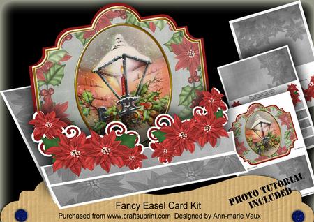 Christmas Silver Lantern 3D Easel Card Mini Kit