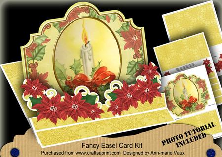 Christmas Single Candle 3D Easel Card Mini Kit