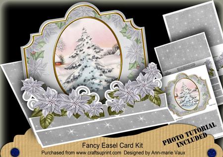 Christmas Snow Tree 3D Easel Card Mini Kit