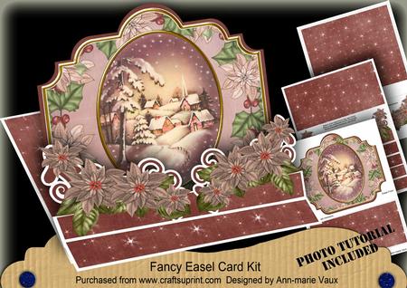 Christmas Snowy Village 3D Easel Card Mini Kit