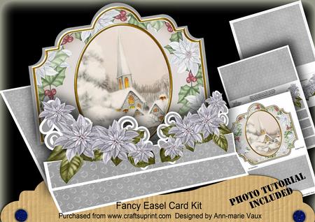 Christmas Ice Church 3D Easel Card Mini Kit