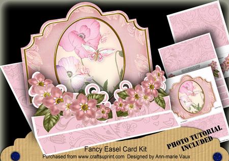 Pink Butterflies 3D Easel Card Mini Kit