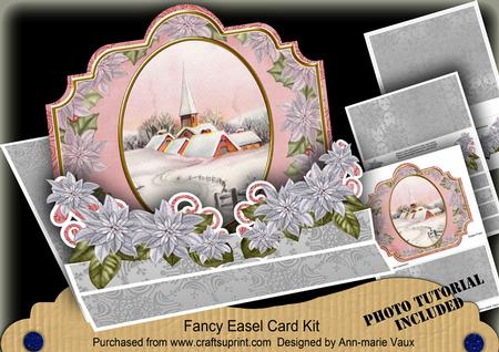 Christmas Snow Church 3D Easel Card Mini Kit