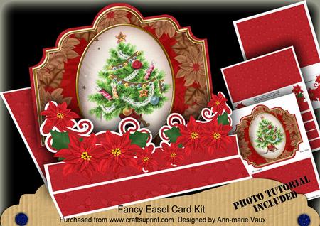 Christmas Tree Red 3D Easel Card Mini Kit