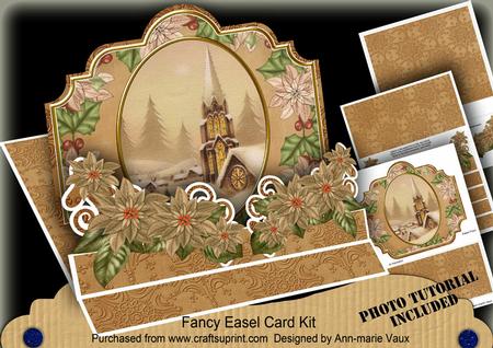 Christmas Snow Steeple 3D Easel Card Mini Kit